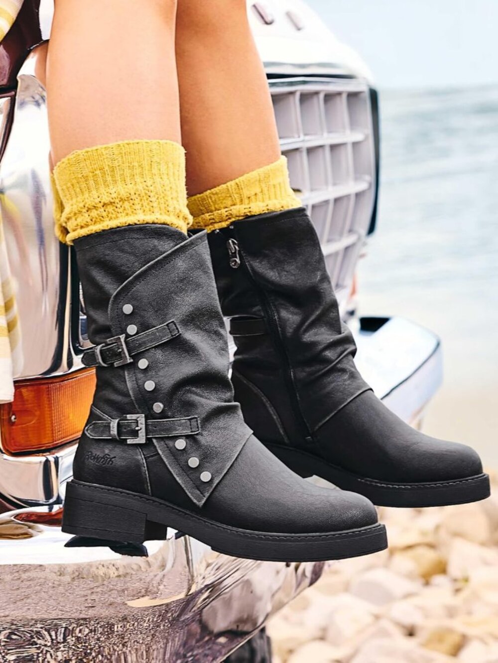 Women's Brown Venice Calf High With Faux Leather Upper Round Toe Boots - Picture 3 of 7